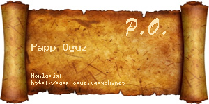 Papp Oguz névjegykártya